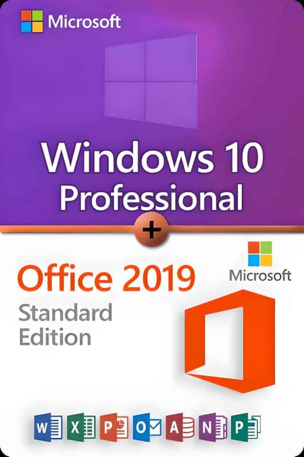 Microsoft Windows 10 Professional + Microsoft Office 2019 Premium-licentie voor 3 apparaten