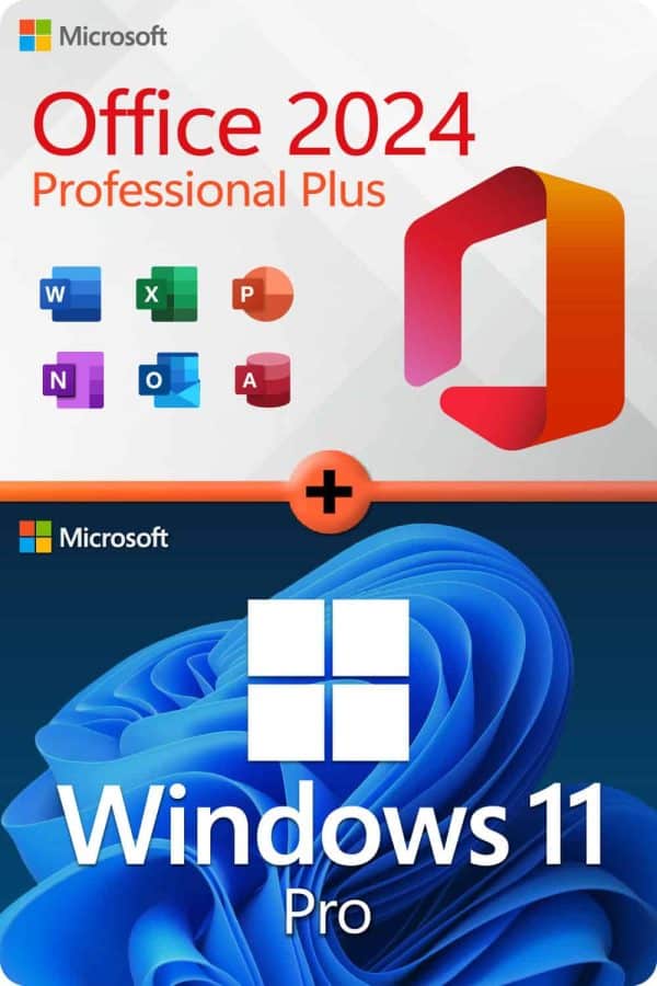 Microsoft Office 2024 Professional Plus + Windows 11 Professional licentie voor 3 apparaten