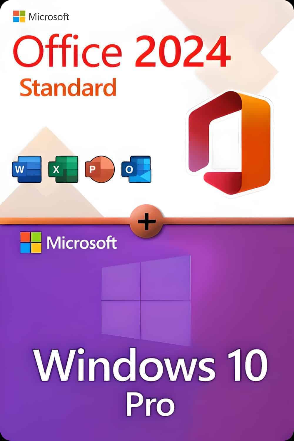 Microsoft Office 2024 Standard + Windows 10 Professional licentie voor 3 apparaten